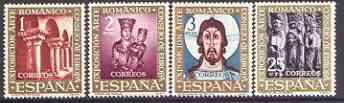 Spain 1961 Council of Europes Romanesque Art Exhibition set of 4 unmounted mint, SG 1426-29, stamps on arts, stamps on 