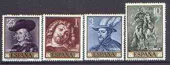 Spain 1962 Rubens Paintings perf set of 4 unmounted mint, SG 1495-98, stamps on , stamps on  stamps on arts, stamps on  stamps on rubens, stamps on  stamps on renaissance