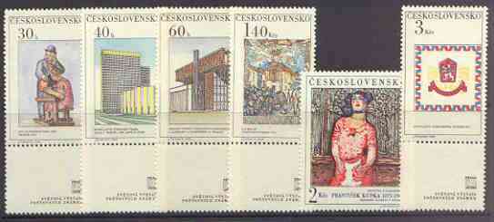 Czechoslovakia 1968 'Praga 68' Stamp Exhibition (3rd Issue) set of 6 unmounted mint, SG 1743-48, stamps on , stamps on  stamps on stamp exhibition, stamps on arts, stamps on tapestry, stamps on  stamps on radio, stamps on  stamps on 