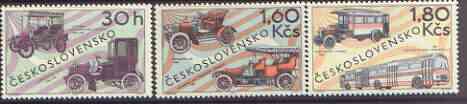 Czechoslovakia 1969 Motor Vehicles perf set of 3 unmounted mint, SG 1817-19, stamps on , stamps on  stamps on buses, stamps on  stamps on cars, stamps on  stamps on 