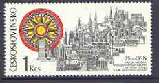 Czechoslovakia 1970 25th Anniversary of United Nations unmounted mint, SG 1894, stamps on united nations