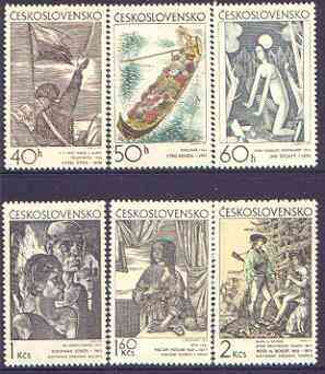 Czechoslovakia 1971 Graphic Art (1st issue) perf set of 6 unmounted mint, SG 1930-35, stamps on , stamps on  stamps on arts, stamps on  stamps on fruit, stamps on  stamps on 