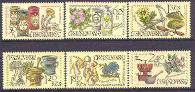 Czechoslovakia 1971 Pharmaceutical Congress perf set of 6 unmounted mint, SG 1979-84, stamps on , stamps on  stamps on flowers, stamps on  stamps on drugs, stamps on  stamps on medical