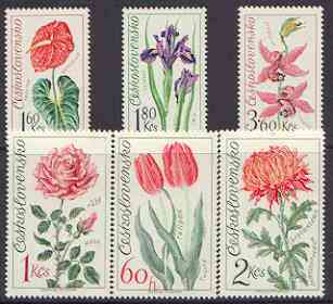 Czechoslovakia 1973 Olomouc Flower Show perf set of 6 unmounted mint, SG 2110-15, stamps on , stamps on  stamps on flowers, stamps on  stamps on 