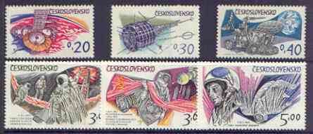 Czechoslovakia 1973 Cosmonautics Day perf set of 6 unmounted mint, SG 2094-99, stamps on , stamps on  stamps on space, stamps on  stamps on 