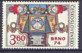 Czechoslovakia 1974 BRNO 74 Stamp Exhibition (1st issue) unmounted mint, SG 2146, stamps on , stamps on  stamps on stamp exhibitions