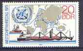 Germany - East 1979 World Navigation Day unmounted mint, SG E2121, stamps on ships, stamps on navigation, stamps on maps, stamps on 