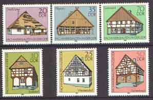 Germany - East 1981 Half-Timbered Buildings perf set of 6 unmounted mint, SG E2336-41, stamps on , stamps on  stamps on buildings