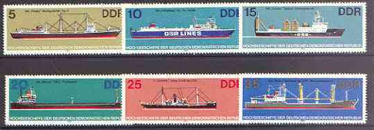 Germany - East 1982 Ocean Going Ships set of 6 unmounted mint, SG E2417-22, stamps on ships