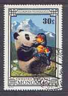Mongolia 1974 Giant Panda 30m (from Bears set) fine used, SG 847, stamps on bears, stamps on pandas