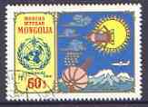 Mongolia 1973 Centenary of World Meteorological Organisation 60m fine used, SG 748, stamps on , stamps on  stamps on weather