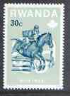 Rwanda 1976 Horse Jumping 30c (from Montreal Olympic Games 1st issue set) unmounted mint, SG 744, stamps on horse jumping, stamps on horses