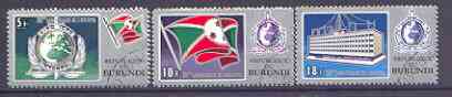 Burundi 1973 Interpol Postage set of 3 fine used, SG 811-13, stamps on police