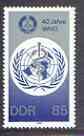Germany - East 1988 40th Anniversary of World Health Organisation unmounted mint, SG E2920, stamps on , stamps on  stamps on united nations, stamps on  stamps on  who , stamps on  stamps on medical