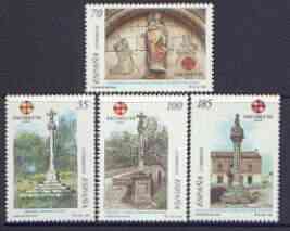 Spain 1999 St James's Holy Year perf set of 4 unmounted mint, SG 3552-55, stamps on , stamps on  stamps on religion, stamps on  stamps on saints, stamps on  stamps on 