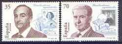 Spain 1998 Spanish Engravers perf set of 2 unmounted mint, SG 3484-85, stamps on personalities, stamps on engravings, stamps on stamp on stamp, stamps on stamponstamp
