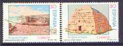 Spain 1996 Archaeology perf set of 2 unmounted mint, SG 3397-98, stamps on archaeology, stamps on ruins