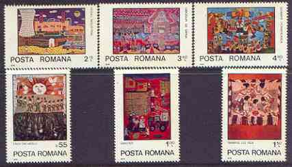 Rumania 1979 International Year of the Child (Paintings) perf set of 6 unmounted mint, SG 4436-41, stamps on , stamps on  iyc , stamps on children, stamps on arts