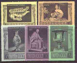 Russia 1966 Art Treasures of the Hermitage Museum perf set of 5 unmounted mint, SG 3377-81, stamps on arts, stamps on literature