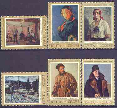 Russia 1972 History of Russian Painting perf set of 6 unmounted mint, SG 4123-28, stamps on , stamps on  stamps on arts, stamps on  stamps on 