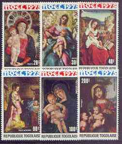 Togo 1975 Christmas - Paintings of 'Virgin & Child' perf set of 6 unmounted mint SG 1110-15, stamps on , stamps on  stamps on arts, stamps on  stamps on christmas, stamps on  stamps on el greco