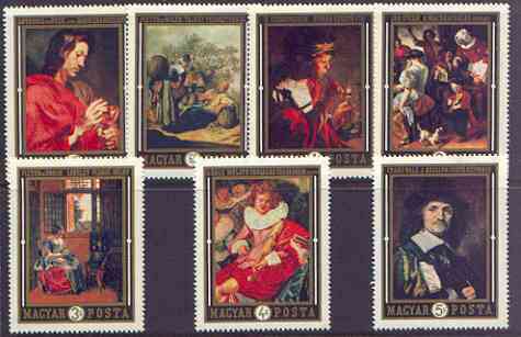 Hungary 1969 Dutch Paintings in Hungarian Museums perf set of 7 unmounted mint, SG 2495-2501, stamps on , stamps on  stamps on arts, stamps on  stamps on hals, stamps on  stamps on van dyck