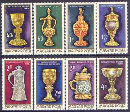 Hungary 1970 Goldsmith's Craft - Treasures from National Museum perf set of 8 unmounted mint, SG 2554-61, stamps on , stamps on  stamps on arts, stamps on  stamps on gold, stamps on  stamps on jewellry