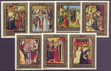 Hungary 1973 Old Master Paintings in the Christian Museum perf set of 7 unmounted mint, SG 2836-42, stamps on , stamps on  stamps on arts, stamps on  stamps on 