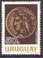 Uruguay 1966 700th Birth Anniversary of Dante (writer) unmounted mint, SG 1317, stamps on personalities, stamps on literature, stamps on dante