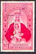 Venezuela 1952 Our Lady of Coromoto 1b red commercially used (large format 36x65 mm) SG 1130, stamps on , stamps on  stamps on religion, stamps on  stamps on 