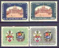 Venezuela 1963 Ecumenical Council, Vatican City perf set of 4 unmounted mint, SG 1783-86, stamps on , stamps on  stamps on religion, stamps on  stamps on arms, stamps on  stamps on heraldry, stamps on  stamps on 