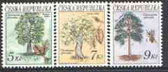 Czech Republic 1993 Trees perf set of 3 unmounted mint, SG 30-32, stamps on , stamps on  stamps on trees