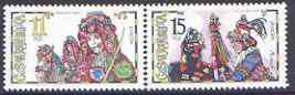 Czech Republic 1998 Europa - National Festivals perf set of 2 unmounted mint, SG 192-93, stamps on europa, stamps on folklore, stamps on masks