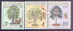 Slovakia 1993 Trees perf set of 3 unmounted mint, SG 159-61, stamps on , stamps on  stamps on trees