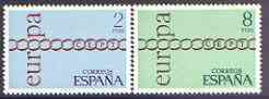 Spain 1971 Europa - Chain perf set of 2 unmounted mint SG 2089-90, stamps on europa