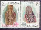 Spain 1974 Europa - Stone Sculptures perf set of 2 unmounted mint SG 2235-36, stamps on europa, stamps on sculpture