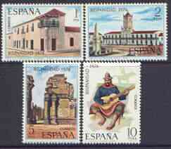 Spain 1974 Spain in the New World (3rd issue) - Argentina perf set of 4 unmounted mint, SG 2271-74, stamps on tourism, stamps on ruins, stamps on costumes