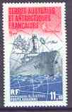 French Southern & Antarctic Territories 1984 Patrol Boat Albatros 11f30 unmounted mint, SG 194, stamps on polar, stamps on ships, stamps on maps