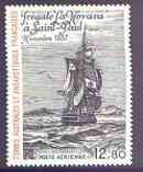 French Southern & Antarctic Territories 1985 Frigate La Novara at St Paul 12f80 unmounted mint, SG 204, stamps on polar, stamps on ships