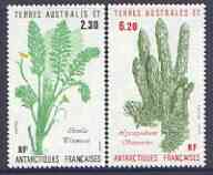 French Southern & Antarctic Territories 1986 Plants perf set of 2 unmounted mint, SG 216-17, stamps on , stamps on  stamps on polar, stamps on  stamps on flowers, stamps on  stamps on plants