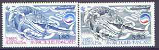 French Southern & Antarctic Territories 1985 Biomass perf set of 2 unmounted mint, SG 200-01, stamps on polar, stamps on whales, stamps on 