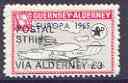 Guernsey - Alderney 1971 POSTAL STRIKE overprinted on Flying Boat Saro Cloud 3d (from 1965 Europa Aircraft set) additionaly overprinted VIA ALDERNEY £3 unmounted mint, stamps on aviation, stamps on europa, stamps on strike, stamps on flying boats, stamps on saro