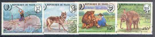 Niger Republic 1985 International Youth Year - Animals in Literature perf set of 4 fine used, SG 1030-33, stamps on , stamps on  stamps on animals, stamps on  stamps on wolves, stamps on  stamps on iyy, stamps on  stamps on youth, stamps on  stamps on whales, stamps on  stamps on literature, stamps on  stamps on elephants, stamps on  stamps on kipling