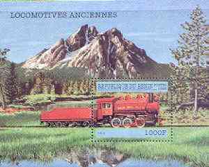 Benin 1998 Railways perf m/sheet unmounted mint, stamps on railways