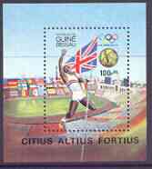 Guinea - Bissau 1984 Los Angeles Olympic Games - Gold Medallists perf m/sheet unmounted mint, SG MS 903, stamps on olympics, stamps on flags