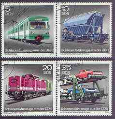 Germany - East 1979 Locomotives & Wagons perf set of 4 fine used, SG E2124-27*, stamps on , stamps on  stamps on railways, stamps on  stamps on cars