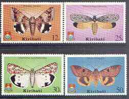 Kiribati 1980 Moths perf set of 4 unmounted mint, SG 117-20 (gutter pairs available - price x 2), stamps on , stamps on  stamps on moths, stamps on  stamps on butterflies