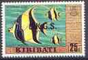 Kiribati 1981 Official - Moorish Idol 25c no wmk opt'd OKGS unmounted mint, SG O19*, stamps on , stamps on  stamps on fish