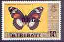 Kiribati 1981 Official - Hypolimnas 50c (butterfly) with wmk opt