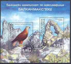 Bulgaria 2002 Birds perf m/sheet fine cto used, stamps on birds